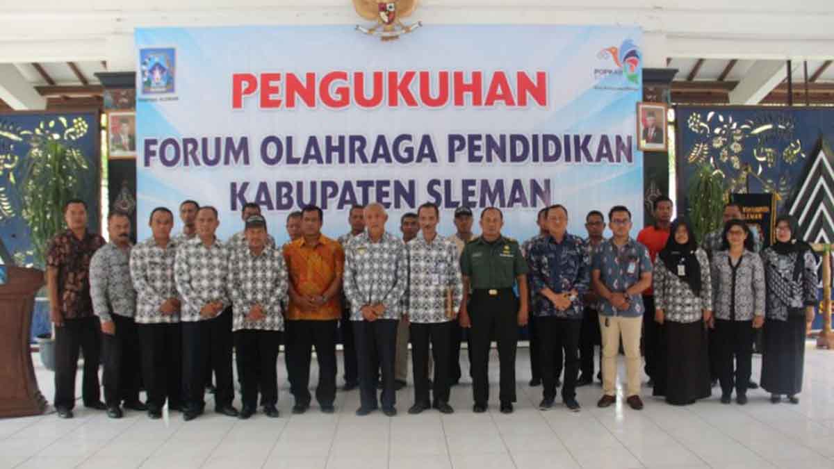 Sri Purnomo Kukuhkan Forum Olahraga Pendiddikan Kabupaten Sleman