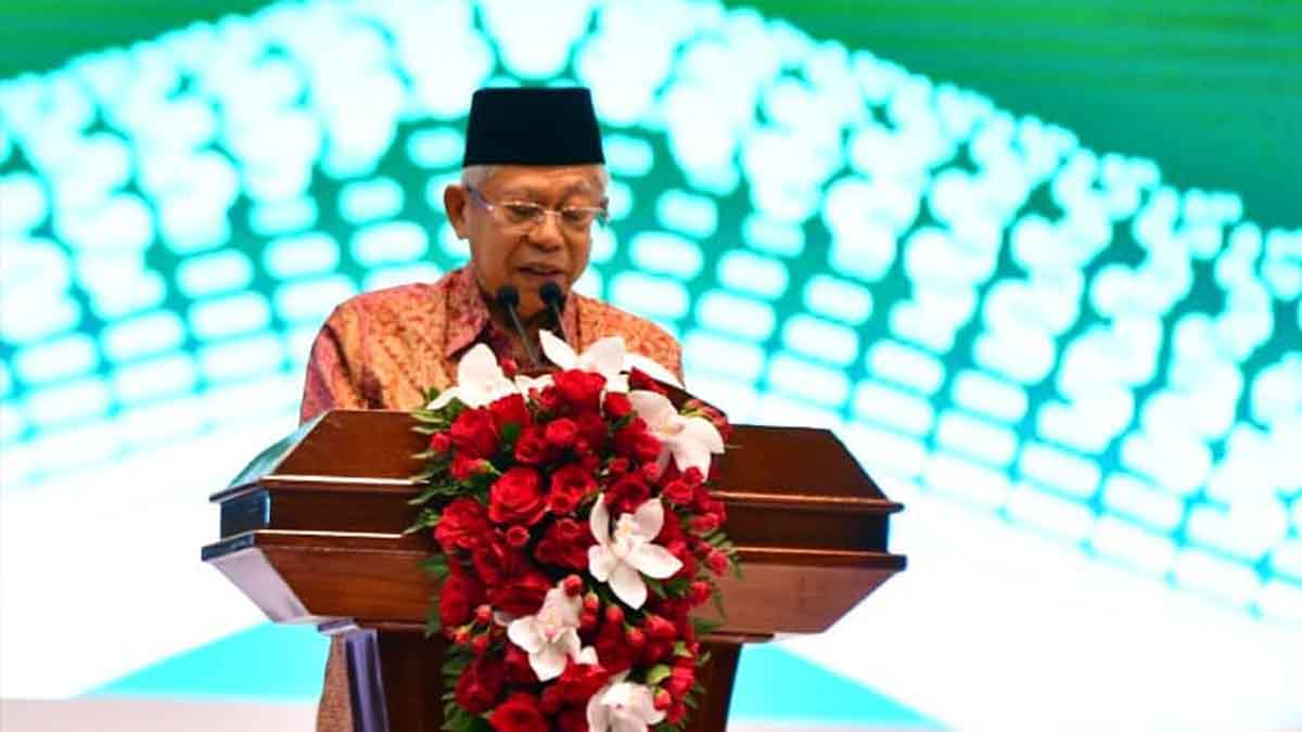 Kembangkan Ekonomi & Keuangan Syariah, Ma'ruf Amin Apresiasi BI