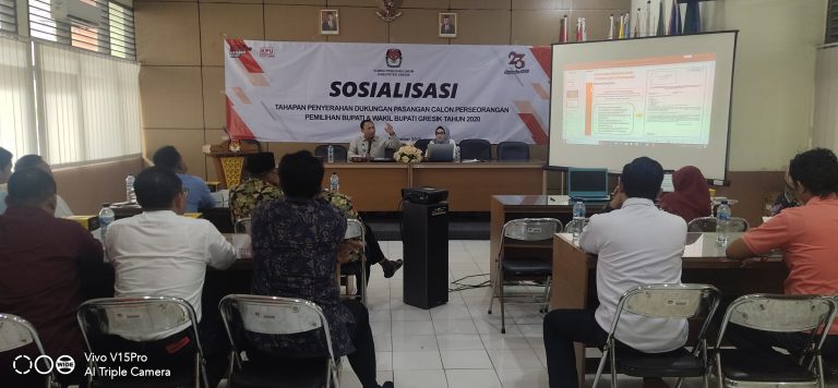KPU Gresik Sosialisasi Peyerahan Dokumen Persyaratan Paslon Bupati & Wakil Bupati Pilkada 2020
