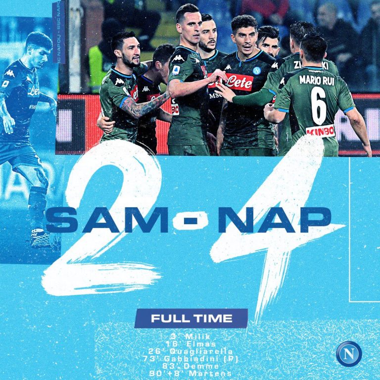 Serie A Italia: Drama 6 Gol di Laga Sampdoria Vs Napoli