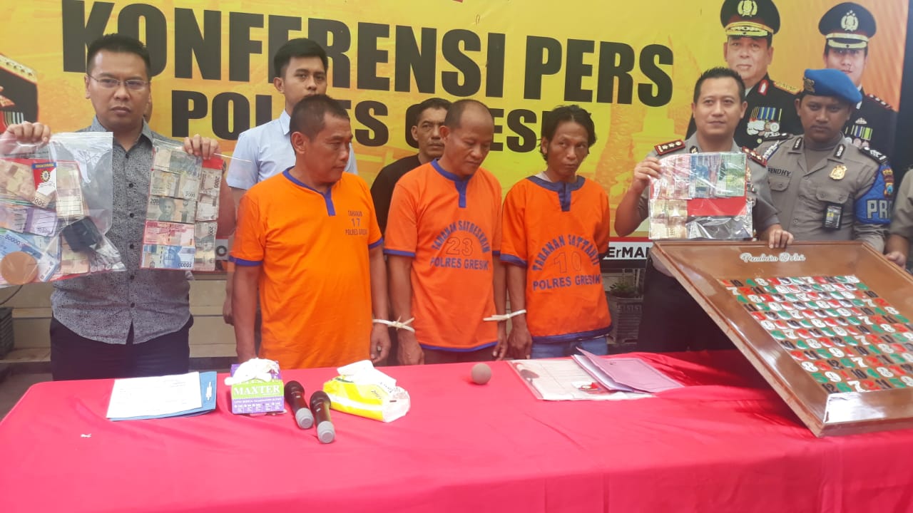 Perjudian Lintas Daerah Diringkus Polres Gresik