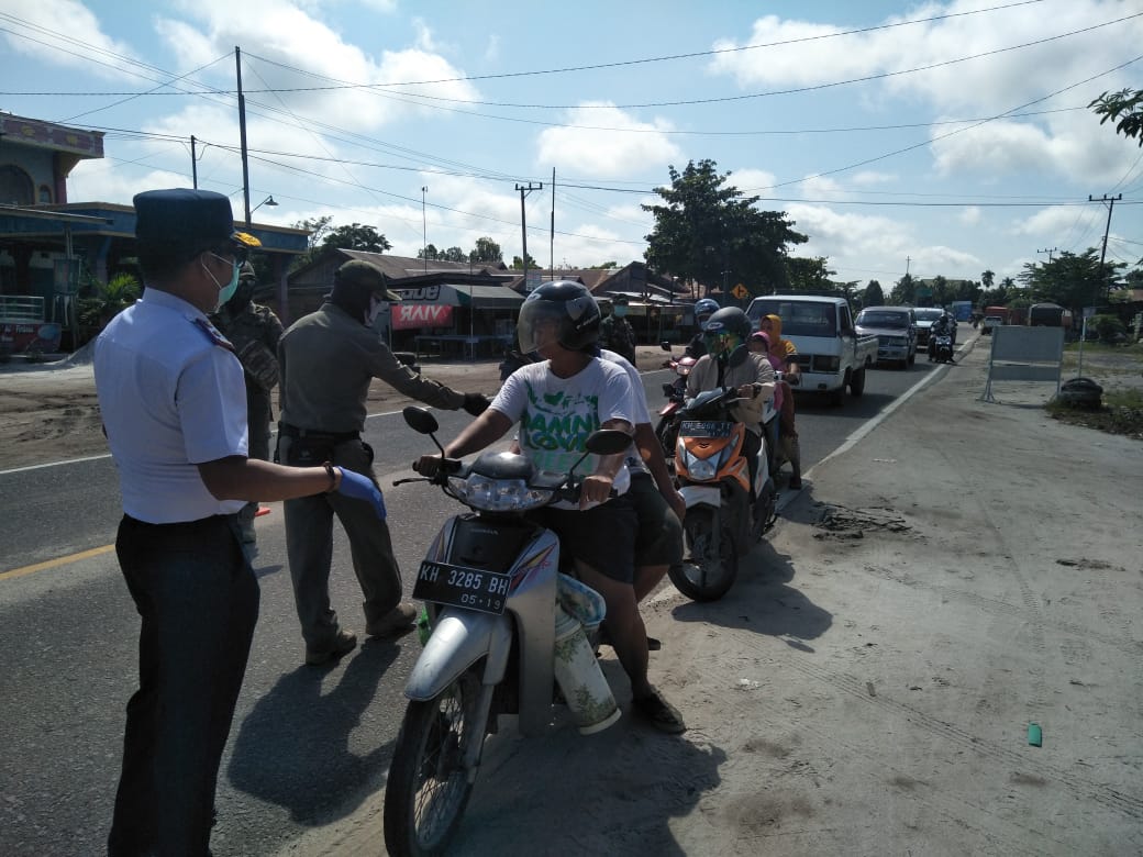 Dishub Palangkaraya Pulangkan Pengendara yang Tidak Memakai Masker