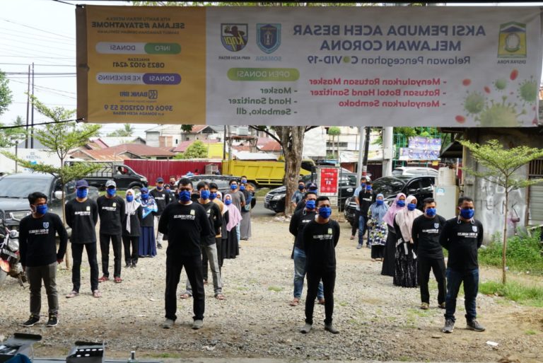 Siap Bantu, Relawan Pemuda Melawan Covid-19 Aceh Besar Gelar Apel Siaga