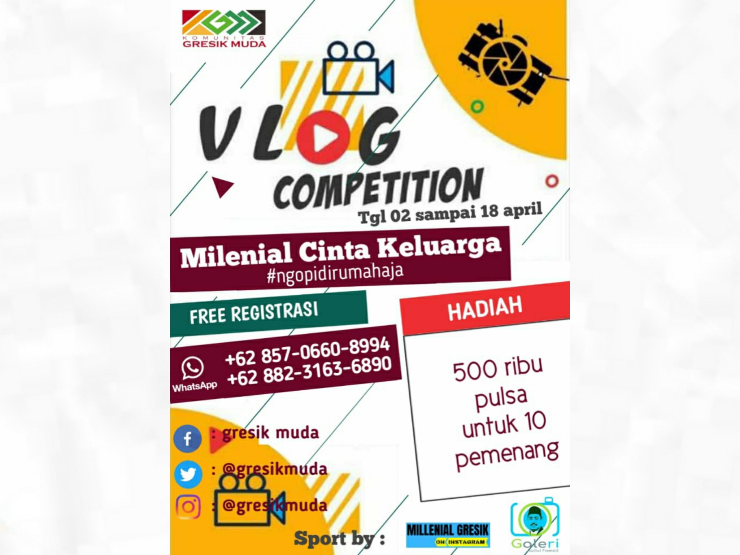 Jenuh di Rumah? Yuk Ikutan Vlog Competition Komunitas Gresik Muda