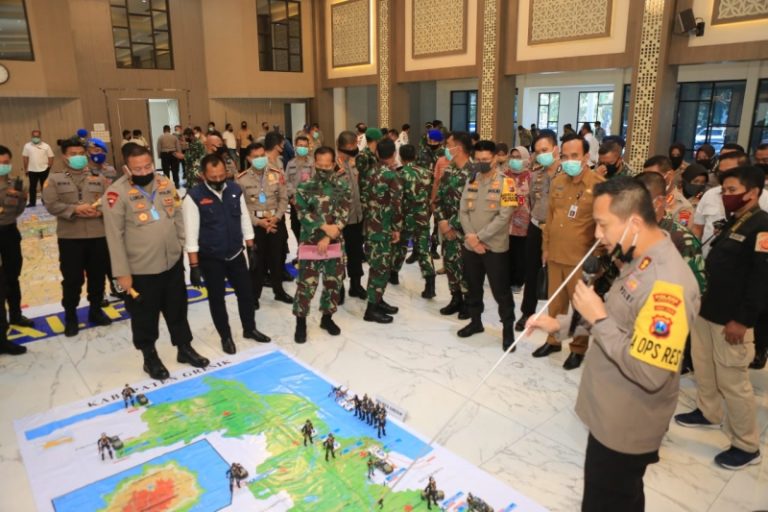 Dimulai Hari ini, Polda Jatim Simulasikan PSBB Melalui Tactical Floor Game