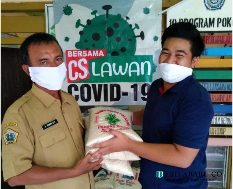 Relawan CS Dewe Berikan Bantuan APD dan Sembako ke Warga Tanggulrejo