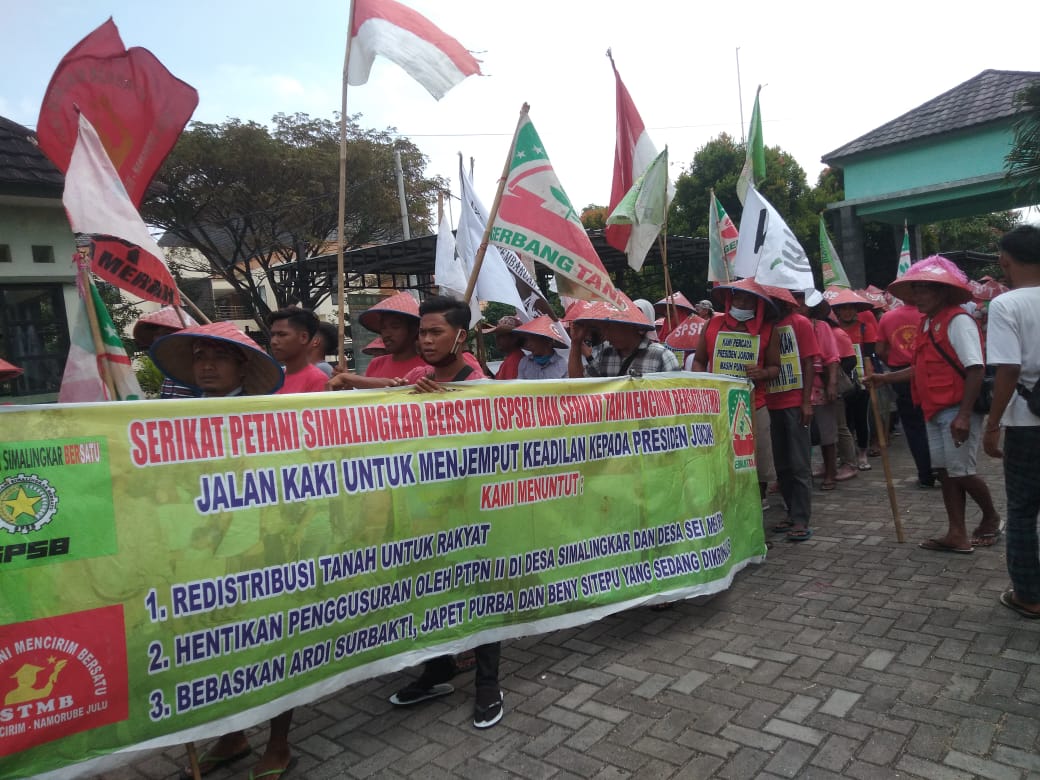 Setelah Istirahat di PWNU Banten, Aksi Jalan Kaki Petani Deli Serdang Lanjut Menuju Jakarta