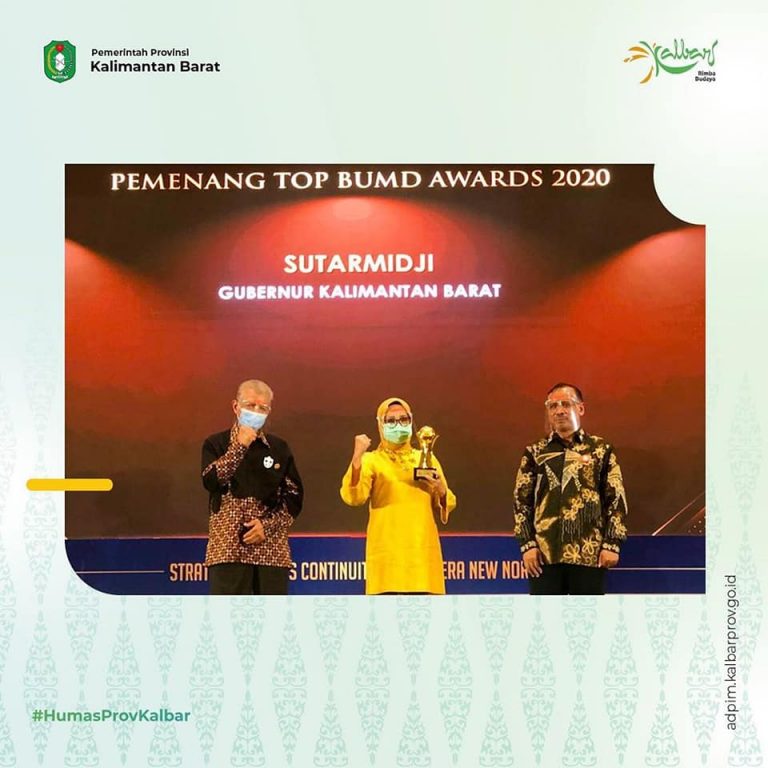 Gubernur Kalbar Raih Penghargaan Top Pembina BUMD 2020