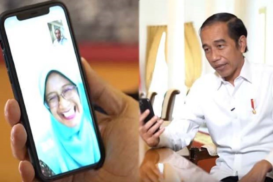 Lewat Video Call, Jokowi Diskusi Belajar Online dengan Guru Asal Padang