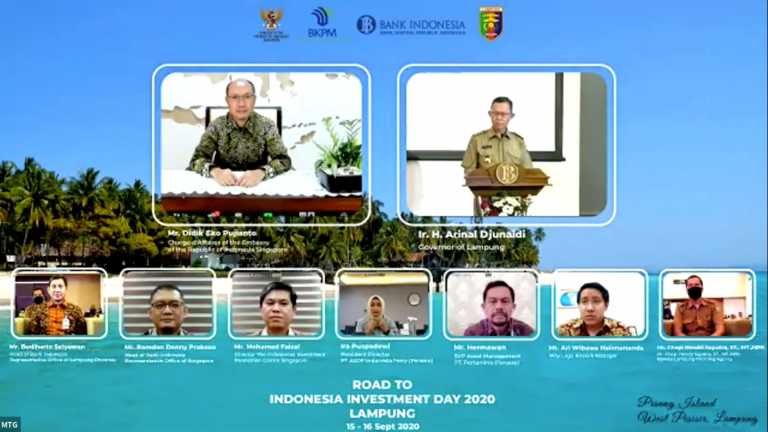 Lampung Tawarkan 7 Proyek Investasi dalam Road to Indonesia Investment Day