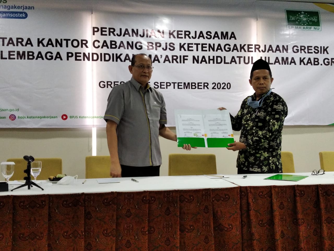 Tingkatkan Perlindungan Keselamatan Guru, BPJS Ketenagakerjaan Jalin MoU dengan LP Ma'arif NU Gresik