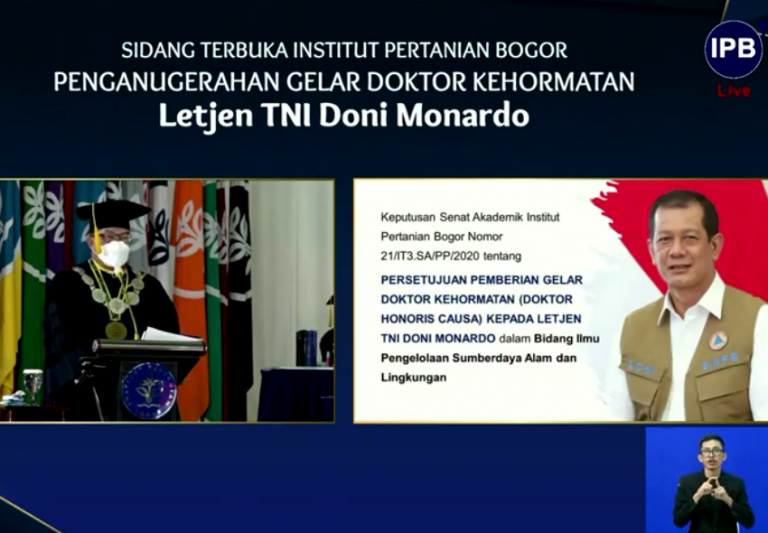 Doni Monardo Terima Gelar Doktor Honoris Causa dari IPB