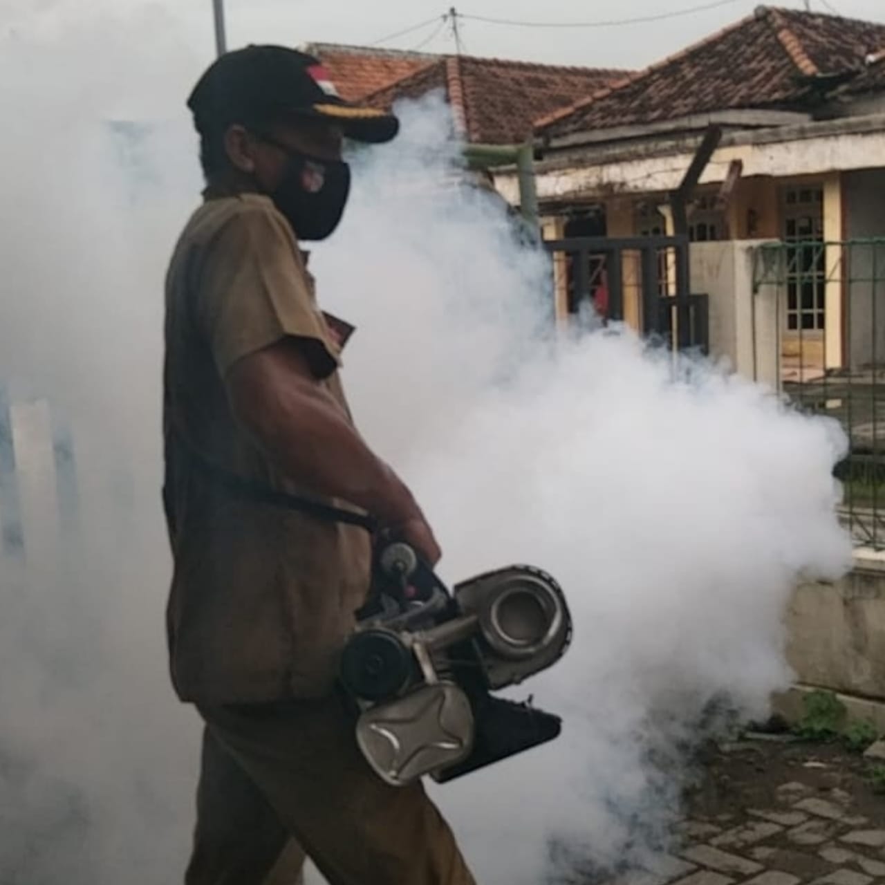 Ada Laporan 2 Warganya Terserang DBD, Kades di Gresik Turun Langsung Ikut Fogging