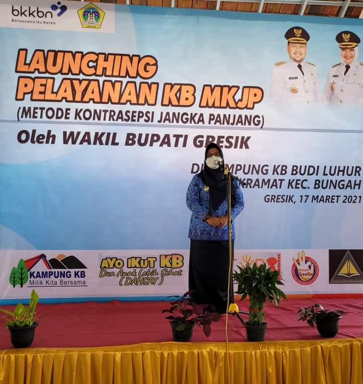 Launching Program KB MKJP Tahun 2021 di Gresik, Wabup Bu Min Minta Pengendalian Jarak Kehamilan Diatur
