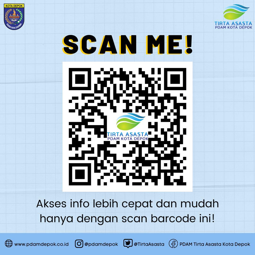 Manjakan Pelanggan, Pemutakhiran Data PDAM Tirta Asasta Dapat Menggunakan Scan Barcode PDAM Tirta Asasta