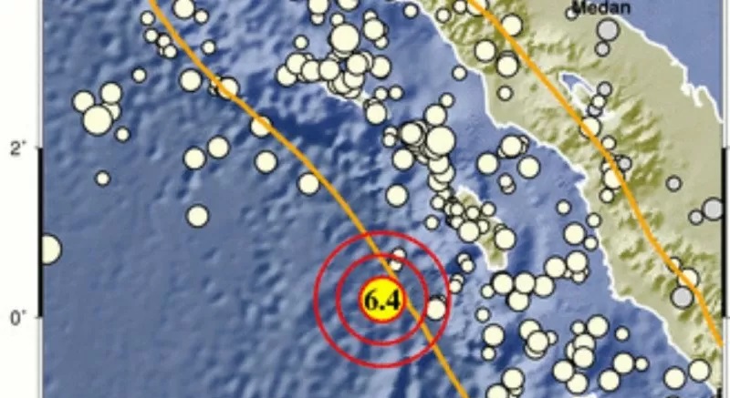 Gempa Magnitudo 6,4 Guncang Nias Barat, Dirasakan Hingga Padang