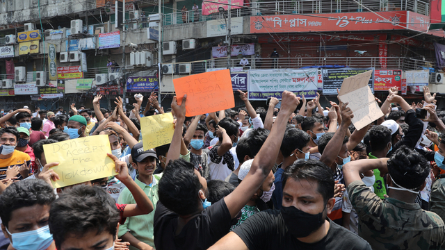 Bangladesh Demo Tolak Lockdown, Satu Orang Tewas Ditembak Polisi