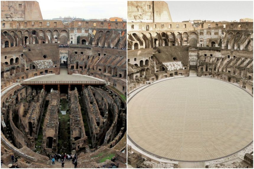 Italia Perkenalkan Desain Lantai Colosseum Berteknologi Tinggi