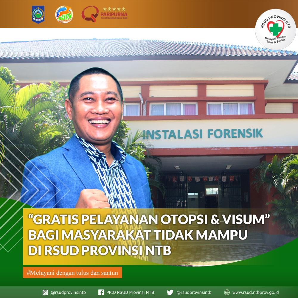 RSUD Provinsi NTB Gratiskan Otopsi dan Visum Bagi Masyarakat Tidak Mampu