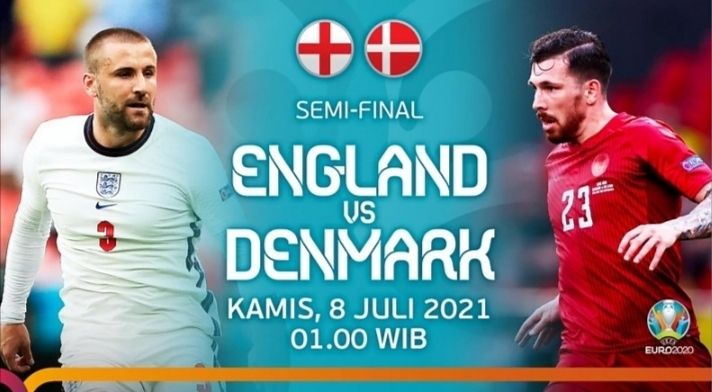 Live Streaming Semifinal EURO 2020: Inggris vs Denmark, 8 Juli 2021