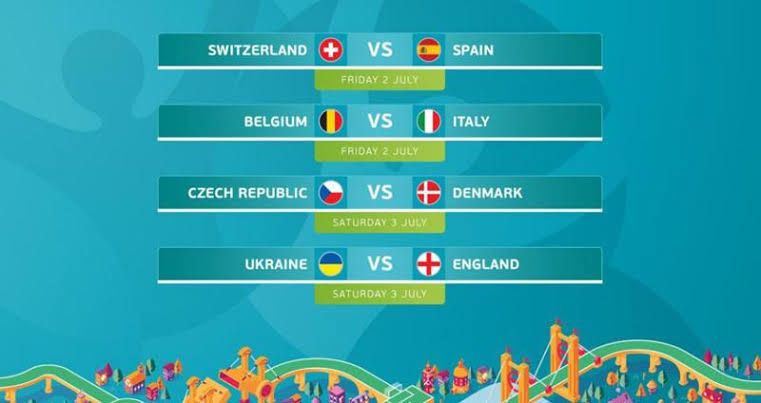 Jadwal Pertandingan 8 Besar EURO 2020
