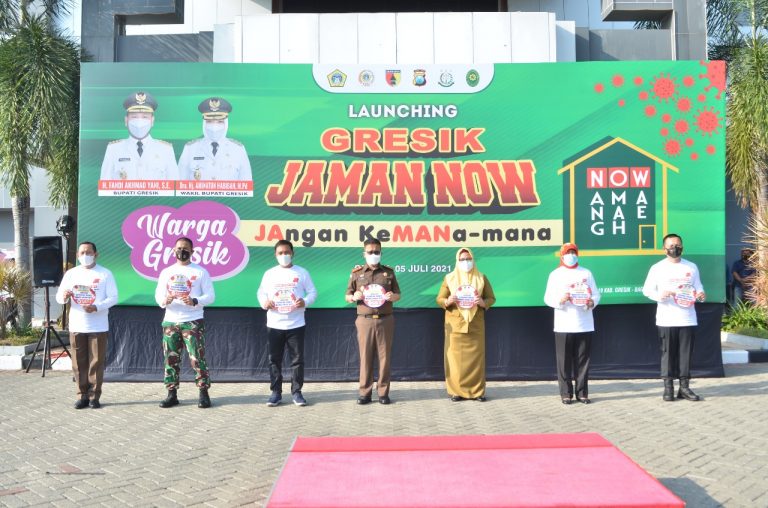 Launching Gresik Jaman Now, Mobil Dinas Ditempeli Stiker