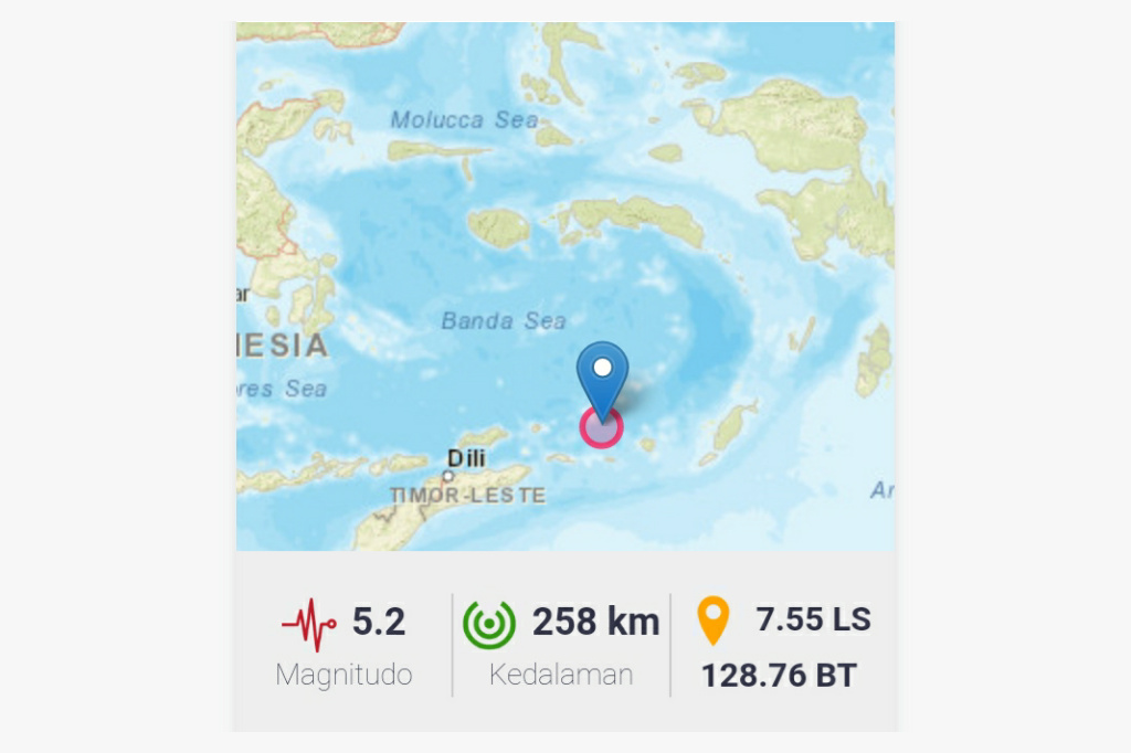 Maluku Barat Daya Diguncang Gempa Magnitudo 5,2