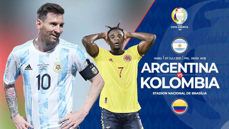 Live Streaming Semifinal Copa America 2021: Argentina vs Kolombia