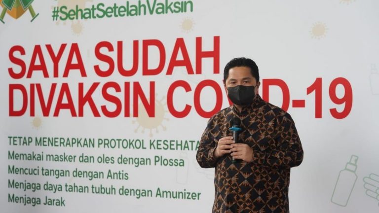 Erick Thohir Apresiasi Gerakan Antar Rakyat Gelar Sentra Vaksinasi Covid-19