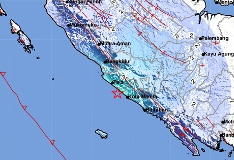Gempa M 5,1 Guncang Bengkulu Selatan