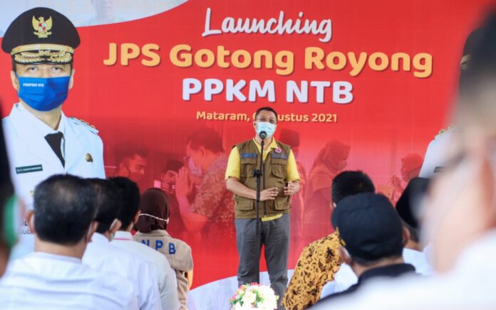 Gubernur NTB Launching JPS Gotong Royong PPKM NTB