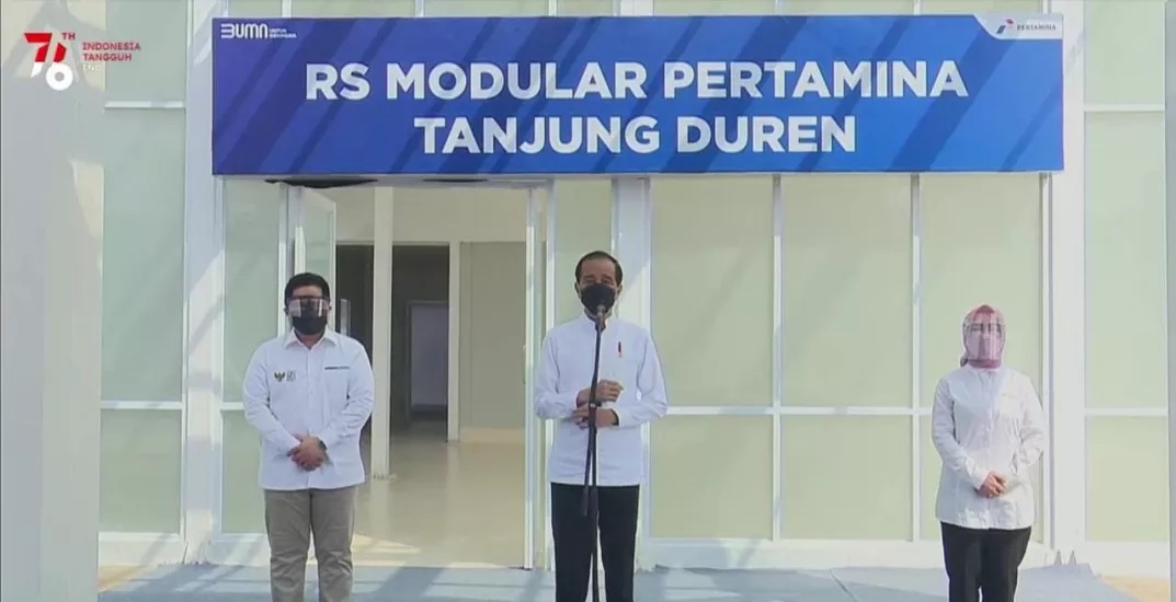 Jokowi Resmikan RS Modular Pertamina Tanjung Duren