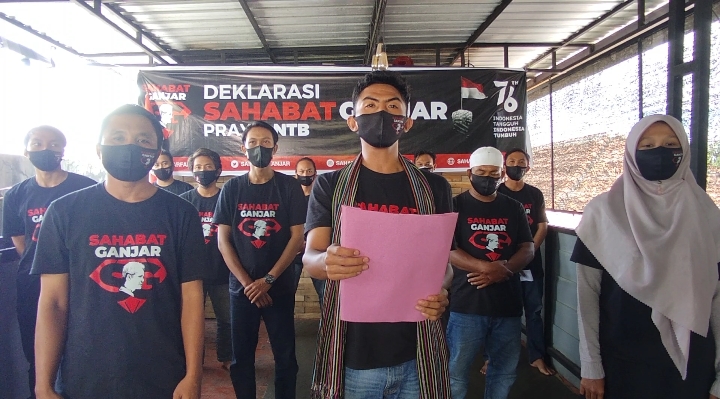 Sahabat Ganjar NTB Deklarasikan Dukung Ganjar Pranowo Presiden RI 2024