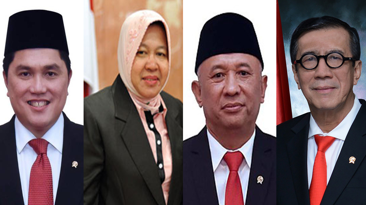 Survei Kinerja Menteri: Erick dan Risma Paling Baik, Yasonna dan Teten Paling Buruk