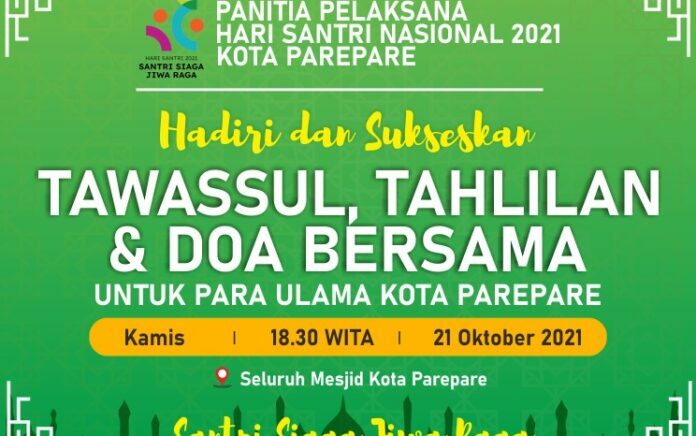 HSN di Parepare Akan Gelar Tawassul, Tahlil dan Doa Bersama Seluruh Mesjid