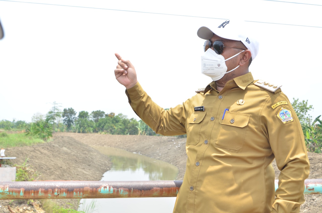 Kebut Normalisasi Kali Lamong, Bupati Gus Yani Ingin Gresik Segera Terbebas Banjir Tahunan