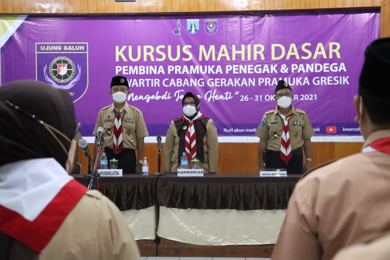 80 Pembina Pramuka Gresik Ikuti Kursus Mahir Dasar