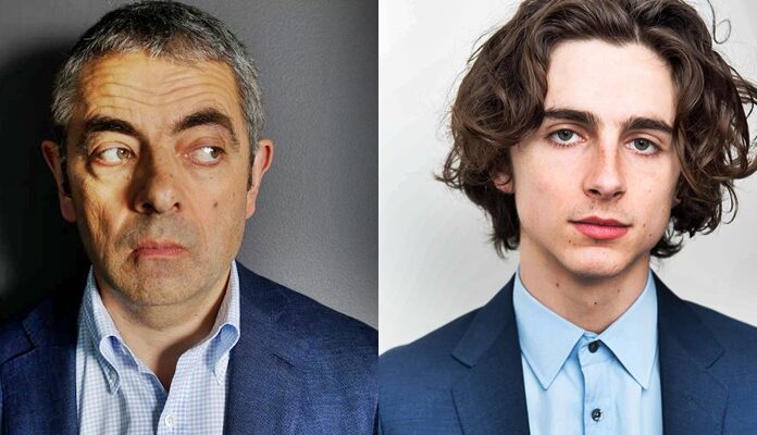 rowan atkinson timothee chalamet