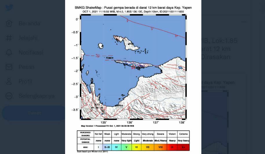 gempa yapen papua