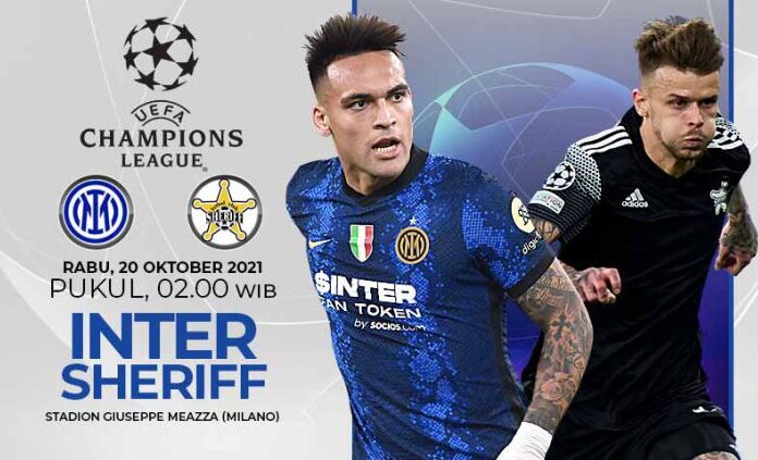 Live Streaming Inter Milan vs Sheriff, 20 Oktober 2021