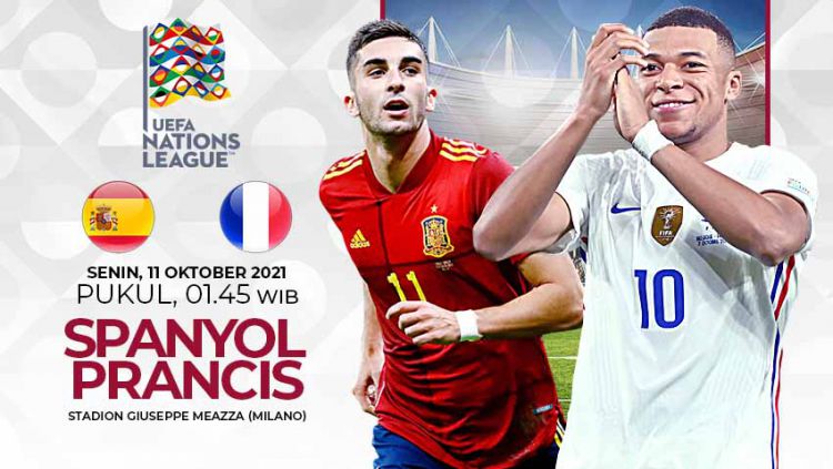 Live Streaming Final UEFA Nations: Spanyol vs Prancis, 11 Oktober 2021