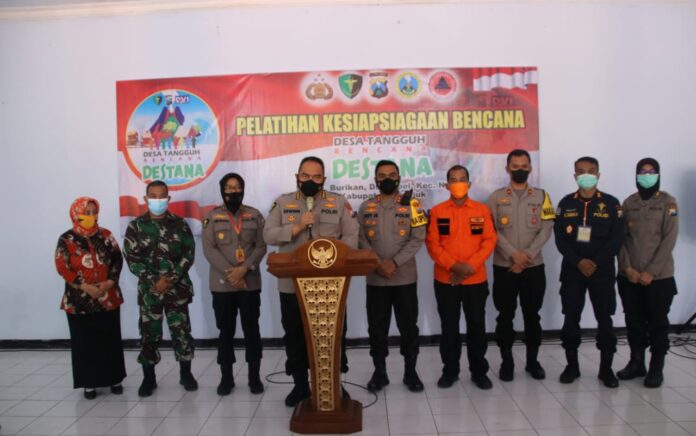 Petugas Polres dan Warga Nganjuk Ikuti Pelatihan Kesiapsiagaan Bencana