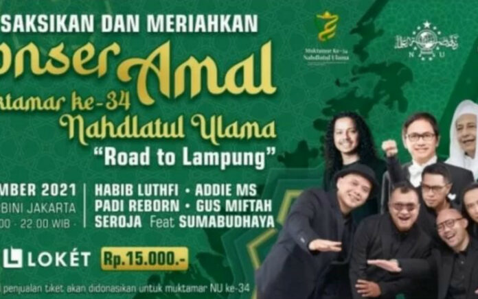 Konser Amal Koin Muktamar NU ke-34 Digelar Secara Hibrida