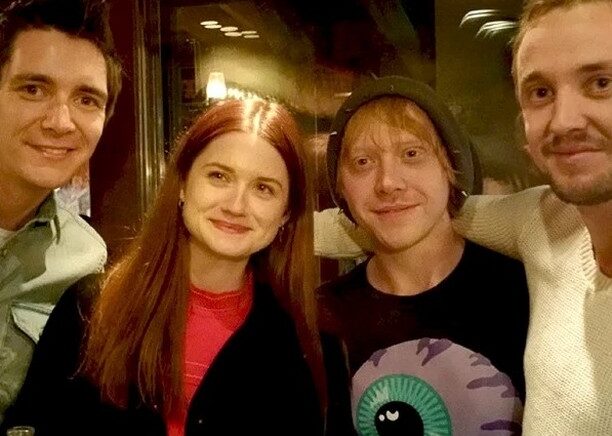 James-Phelps-Bonnie-Wright-Rupert-Grint-dan-Tom-Felton-Isntagram-@t22felton