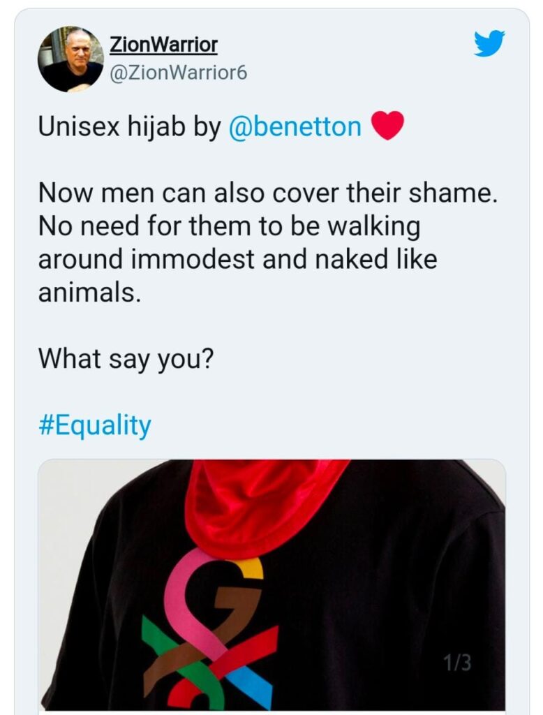 'Unisex Hijab' oleh United Colors of Benetton Bikin Netizen Bingung