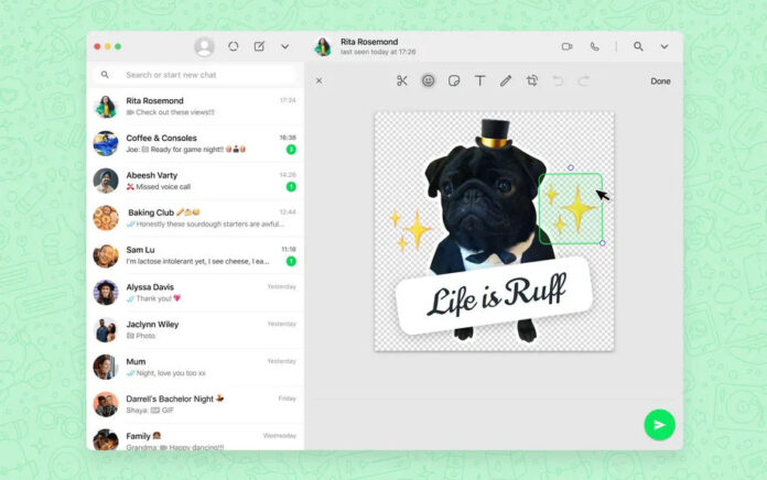 WhatsApp Web Kini Juga Miliki Alat Pembuat Stiker
