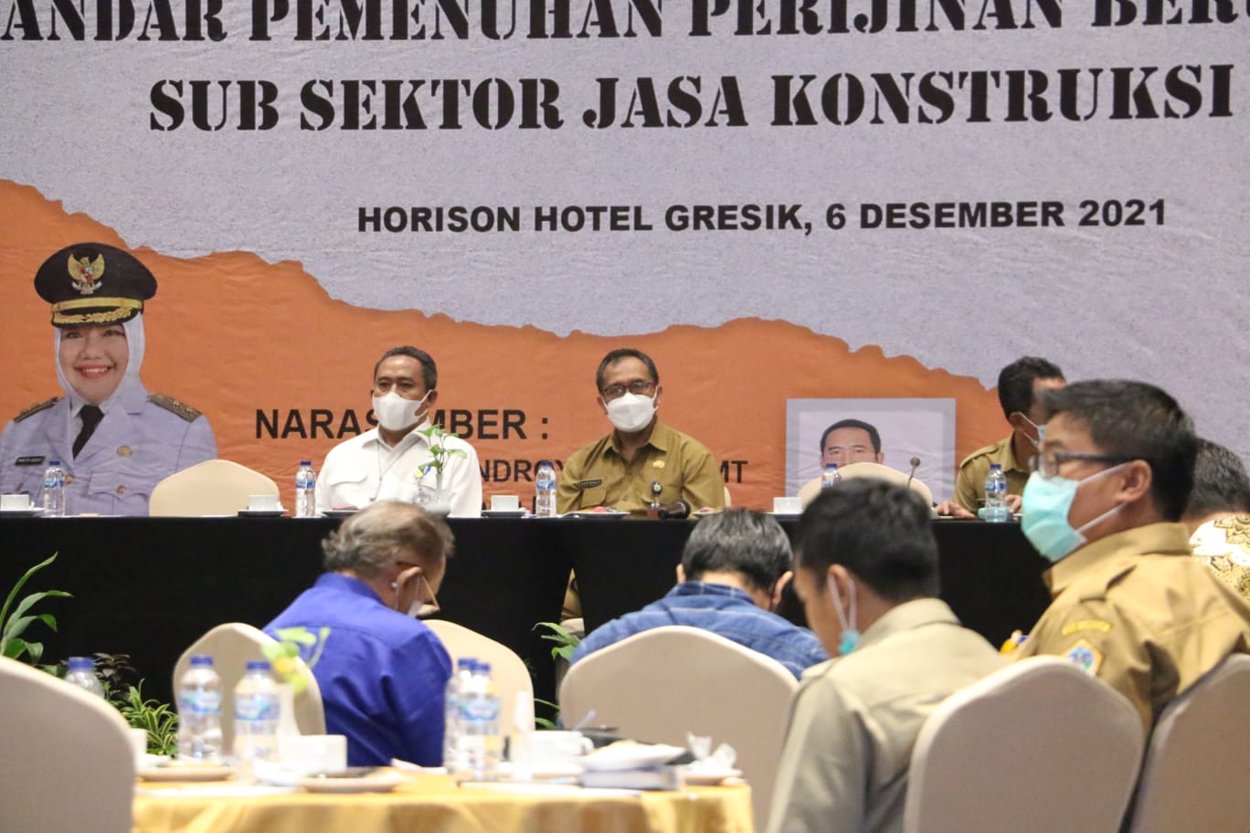 DPUTR Gresik Sosialisasikan PP Perizinan Berusaha Sub Jasa Konstruksi