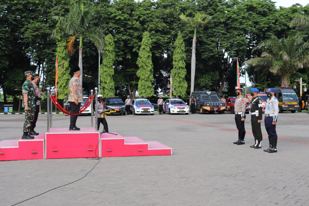 Amankan Nataru, Forkopimda Gresik Gelar Apel Operasi Lilin Semeru 2021