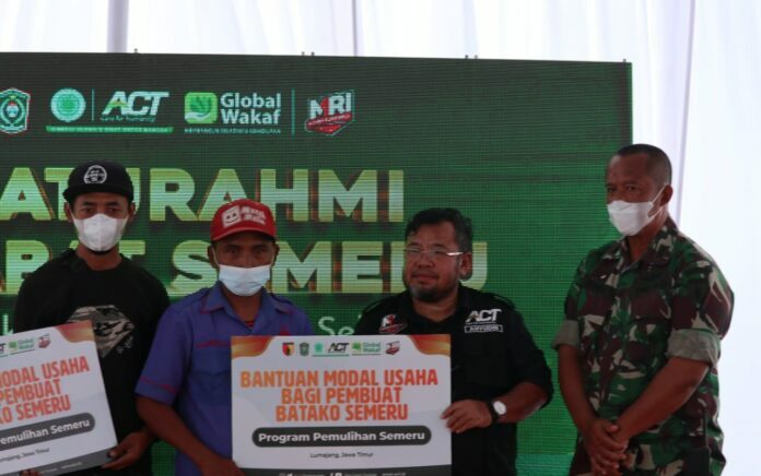 ACT Bangun Hunian Terpadu dan Mesin Pencetak Batako Bagi Korban Erupsi Semeru