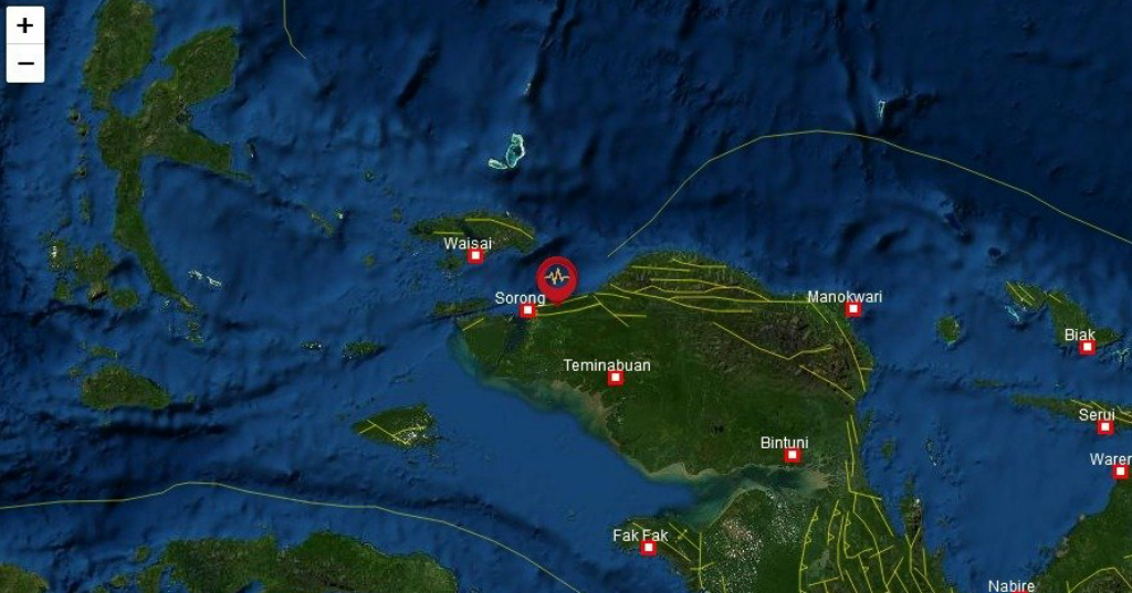 BMKG Catat 75 Kali Gempa Bumi dalam Sehari di Sorong